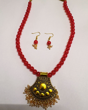 Red Beads Necklae