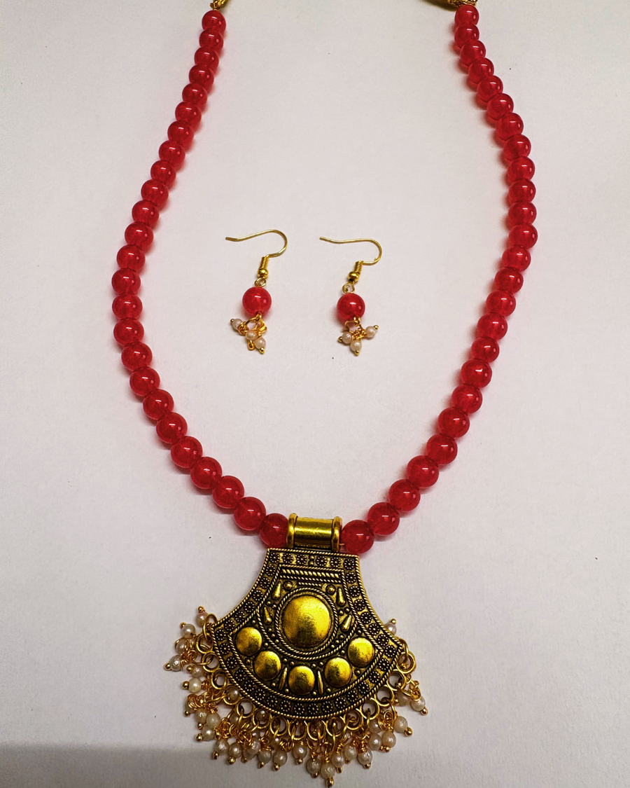 Red Beads Necklae
