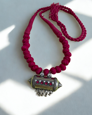 Pink Thread Necklace