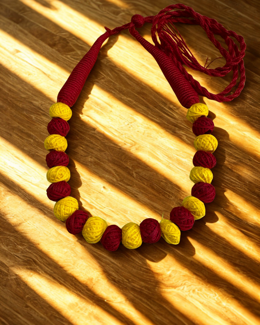 Red,Yellow Thread Neckace