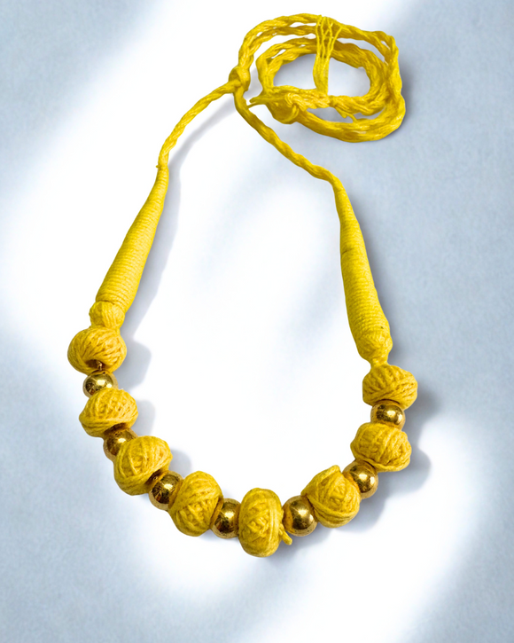 Yellow Thread Necklace